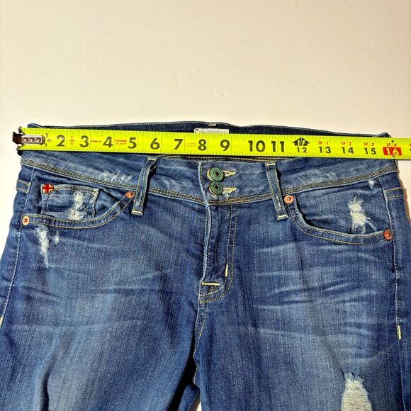 Hudson Ginny Crop Straight Cuff Denim Jeans Women's Size 29 Festival Casual - Picture 9 of 13